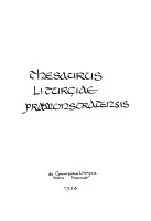 Thesaurus Liturgiae Praemonstratensis 1988
