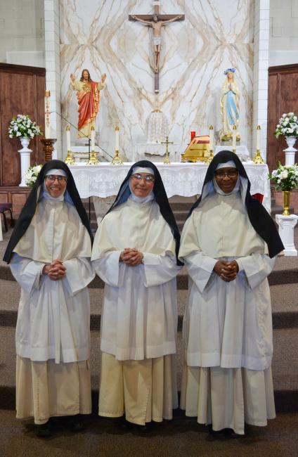 34 Sr Mary Dismas with Prioress and Junior Mistress